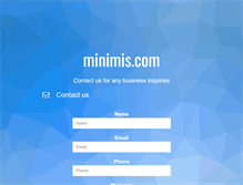 Tablet Screenshot of minimis.com